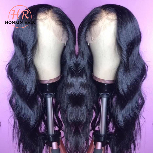 Honrin Hair 13x6 Deep Part Lace Front Wig Natural Wave Pre Plucked Hairline Full Lace Human Hair Wig Brazilian Virgin Hair 150% Density