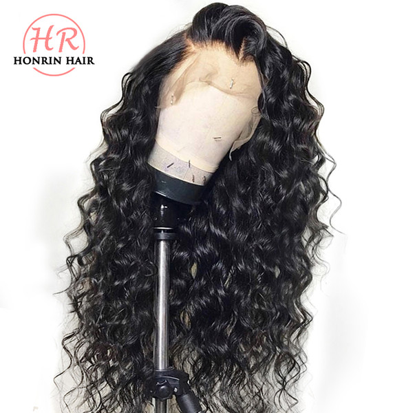 Honrin Hair 13x6 Deep Part Lace Front Wig Curly Pre Plucked Hairline Soft Full Lace Human Hair Wig Malaysian Virgin Hair 150% Density