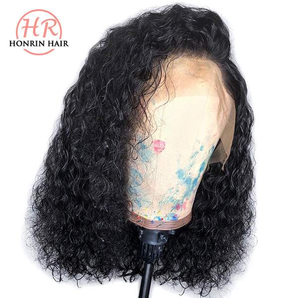 Lace Front Wig Short Bob Curly Deep Curly Malaysian Virgin Human Hair Full Lace Wig Pre Plucked Hairline 150% Density With Baby Hairs