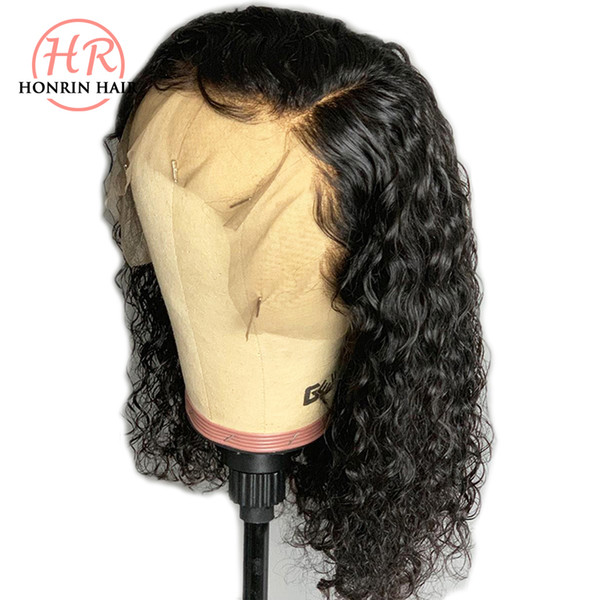 Lace Front Wig Short Bob Curly Full Lace Wig Deep Curly Brazilian Virgin Human Hair Pre Plucked Hairline 150% Density With Baby Hair