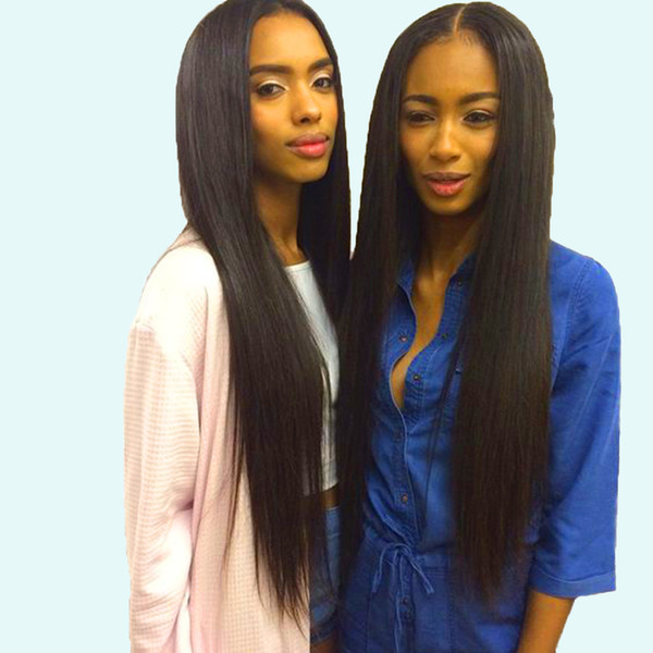Full Lace Human Hair Wig Silky Straight Malaysian Virgin Hair 150% Density Pre-plucked Hairline With Baby Hair Lace Front Wig Bleached Knot