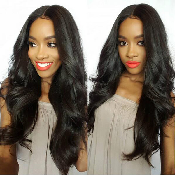 Full Lace Human Hair Wig Wavy Natural Wave 180% Density Brazilian Virgin Hair Pre-plucked Hairline Lace Front Wig With Baby Hair Glueless