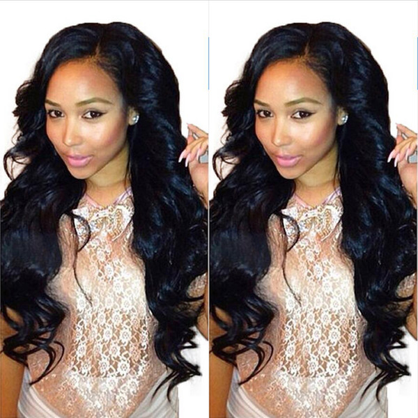 Full Lace Human Hair Wig Natural Wave 150% Density Pre-plucked Hairline Lace Front Wig Wavy Malaysian Virgin Hair With Baby Hair Glueless