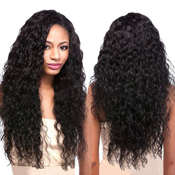 Full Lace Human Hair Wig Loose Curly Brazilian Virgin Hair Curly Pre-plucked Natural Hairline 180% Density Lace Front Wig With Baby Hair