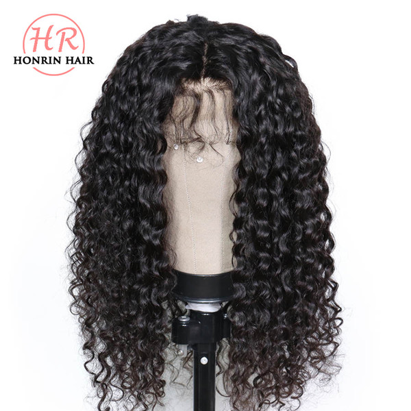 Honrin Hair 13x6 Deep Part Lace Front Wig Curly Pre Plucked Hairline Full Lace Wig Deep Curly Brazilian Virgin Human Hair 150% Density