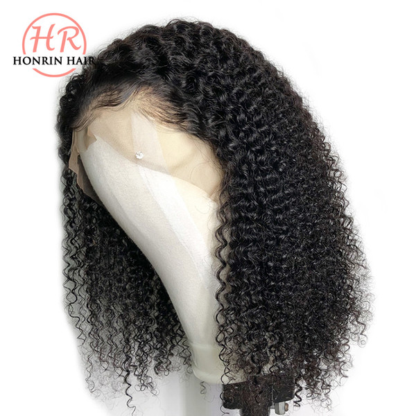 Lace Front Wig Bob Curly Short Kinky Curly Malaysian Virgin Human Hair Soft Full Lace Wig Pre Plucked Hairline 150% Density For Women