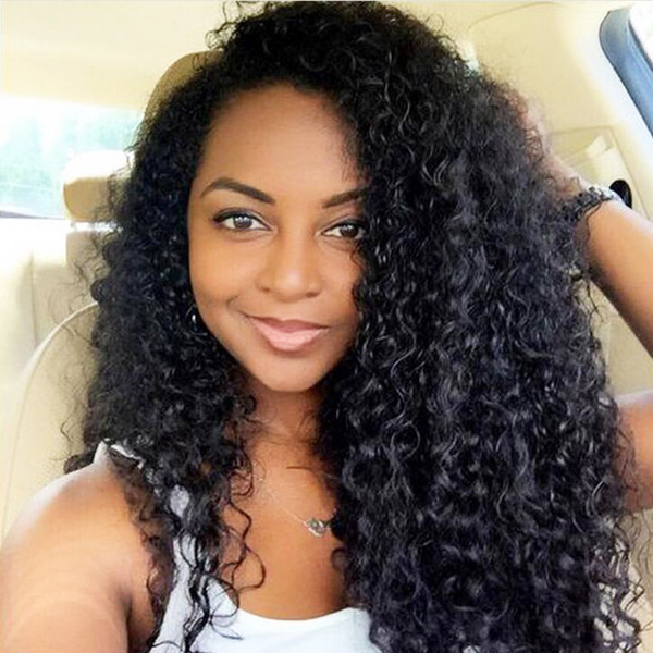 Full Lace Human Hair Wigs Curly For Black Women 150% Density Natural Hairline Malaysian Virgin Hair With Baby Hair Glueless Bleached Knots