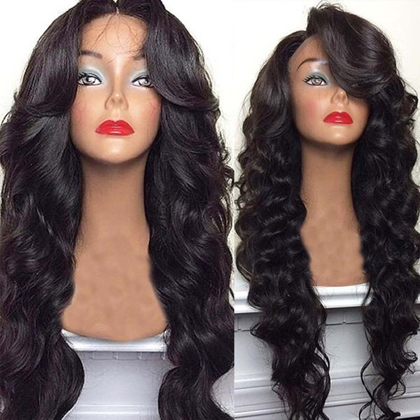 Lace Front Human Hair Wigs Wavy Unprocessed Brazilian Virgin Hair With Baby Hair 150 Density For Black Women Full Lace Wigs Glueless