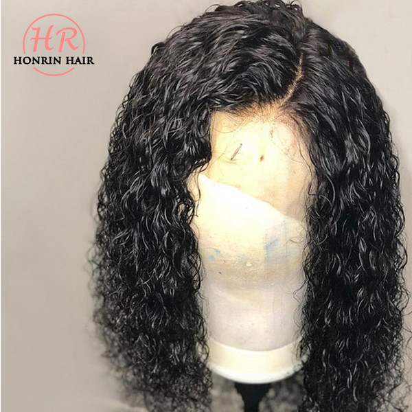 Honrin Hair 13x6 Deep Part Lace Front Wig Short Deep Curly Pre Plucked Hairline Full Lace Wig Peruvian Virgin Hair 150% Density Glueless