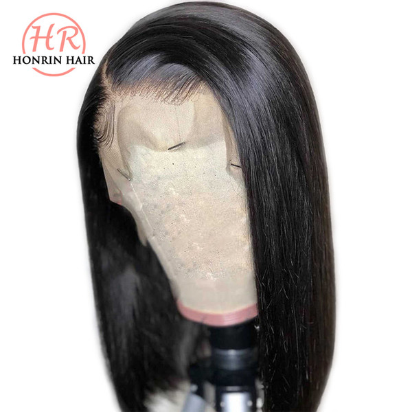 Honrin Hair Short Bob Lace Front Wig Brazilian Virgin Human Hair Full Lace Wig 150% Density Pre Plucked Hairline With Baby Hair