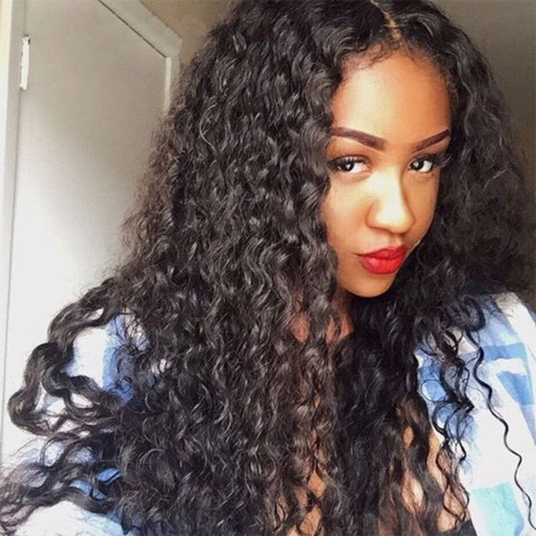 Full Lace Human Hair Wig Curly Loose Curl Malaysian Virgin Hair Pre-plucked Hairline Lace Front Wig 130% Density With Baby Hair Glueless