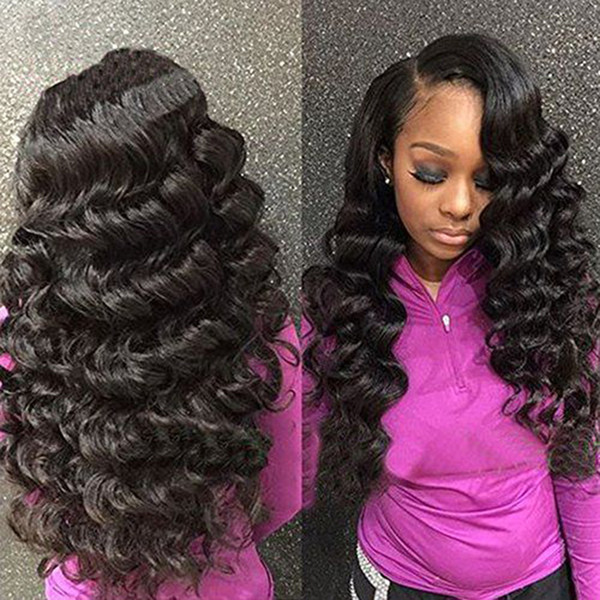 Full Lace Human Hair Wig Wavy Body Wave Peruvian Virgin Hair 150% Density Pre-plucked Hairline Lace Front Wig With Baby Hair Glueless