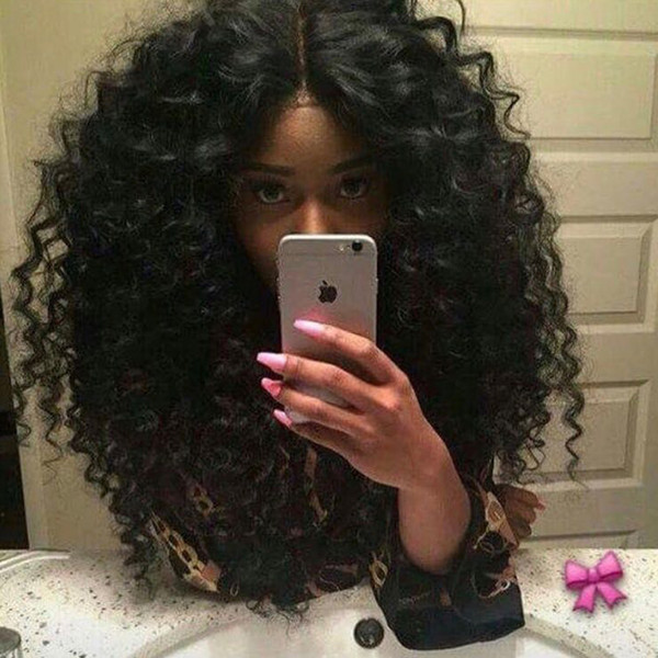 Full Lace Human Hair Wig Curly Malaysian Virgin Hair Loose Curl 180% Density Pre-plucked With Baby Hair Natural Hairline Lace Front Wig