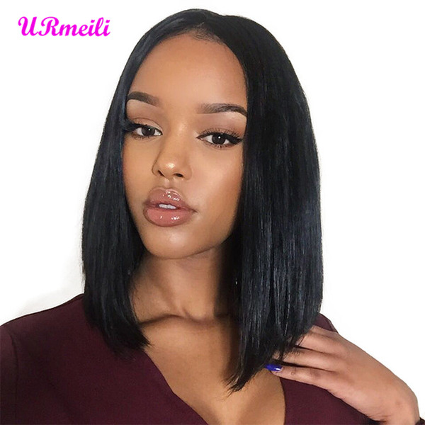 Short Bob Wigs Straight ombre human hair lace front wigs For Women Peruvian Remy Human Hair 613 blonde Lace Front Wigs Natural Color