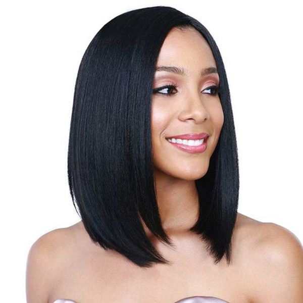 Short Glueless Lace Front Human Hair Bob Wigs For Women Brazilian Remy Hair Straight Bob Lace Front Bob Cut Wigs Pre Plucked