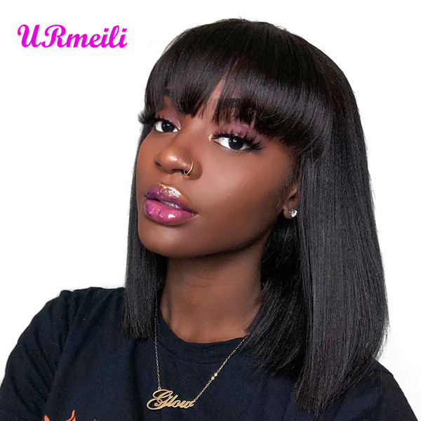 Ombre Bob human hair lace front wigs for black women Short Bob Wigs 150% Density Brazilian Virgin hair wig Perruques de cheveux humains