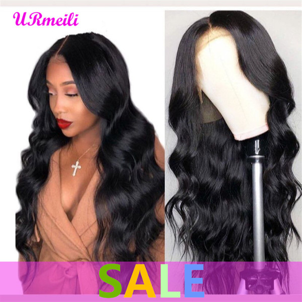 Body Wave Closure Human Hair Wigs For Black Women Brazilian Remy Body Wave Lace Front Wig PrePlucked Brazilian Human Hair Closure Lace Wig