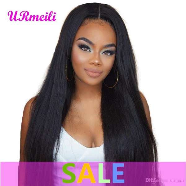 360 Full Lace Front Human Hair Wig Pre Plucked With Baby Hair 150% Density Brazilian Straight virgin remy hair Wigs For Black Women