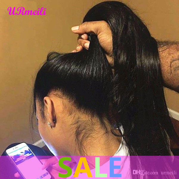 360 Fulll Lace Frontal Wig Remy Brazilian Long Straight Virgin Human Hair Wigs For Black Women Pre Plucked With Baby Hair 150% Density