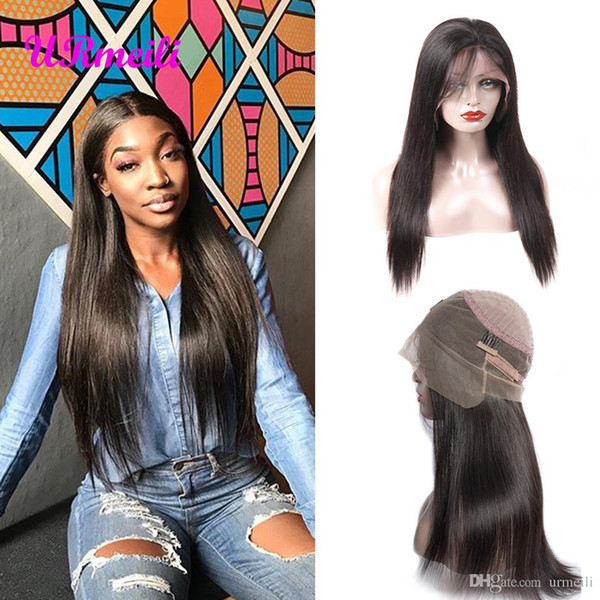 150% Density 360 Full Lace Human Hair Wigs Pre Plucked With Baby Hair Brazilian Remy Straight Lace Front Human Hair Wigs For Women