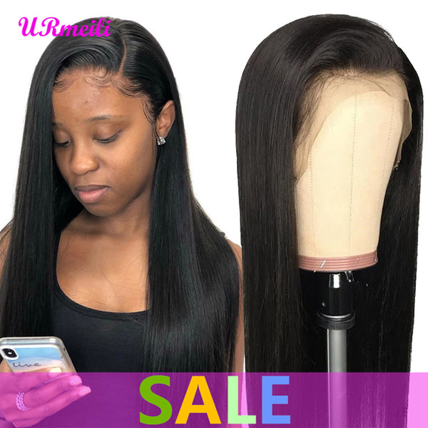 Brazilian 360 Lace Frontal Human Hair Wigs For Women Remy Virgin Hair Straight Wig With Baby Hair Natural Hairline Full End