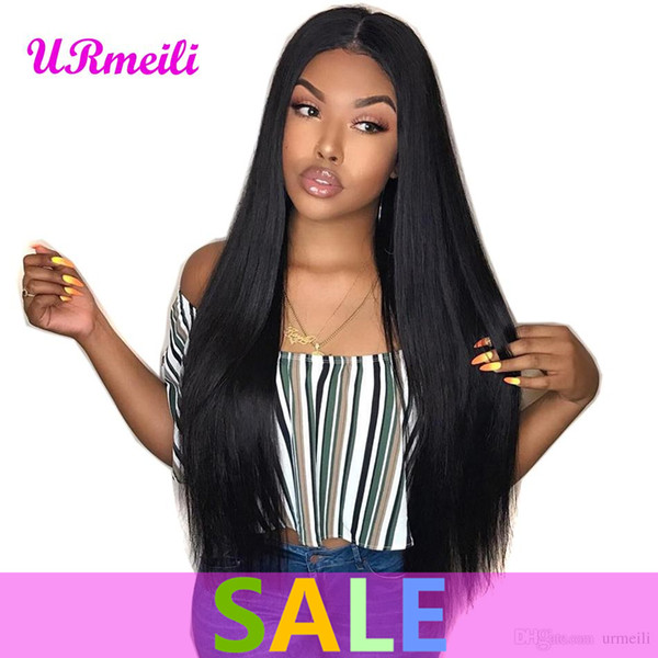 360 Human Hair Wig Plucked Full End Brazilian Remy Straight Human Hair Full Lace Human Hair Wigs For Women Black Color 150 Density