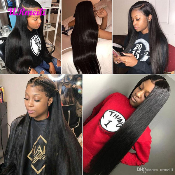 Straight Wig 360 Full Lace Frontal Wigs Pre Plucked With Baby Hair 150% Density Brazilian human hair lace front wigs For Black Women