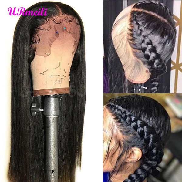 360 Lace Frontal Wig Pre Plucked With Baby Hair Remy 360 Lace Frontal Human Hair Wig Brazilian Straight Hair Bob Bang Wig