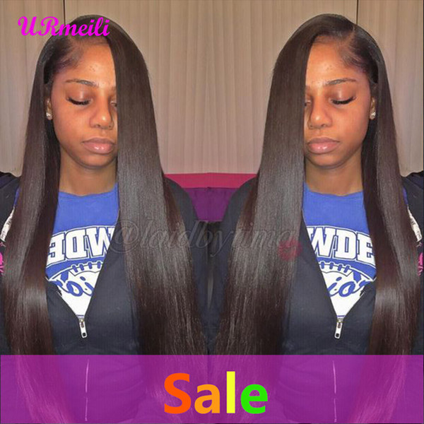 Lace Front Human Hair Wigs For Black Women Remy Brazilian Unprocessed Straight Lace frontal Wig Pre Plucked With Baby Hair Straight lace wig