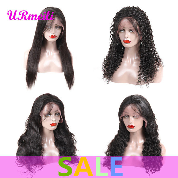 360 Lace Front Human Hair Wigs For Black Women Indain Straight Body Wave Kinky Curly Loose Wave Deep Wave Virgin Hair 150% Density