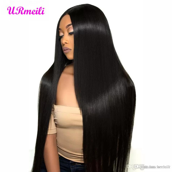 150% Density Lace Front Human Hair Wigs For Women Black Silky Malaysian Straight Virgin Hair 13X4 Lace Front Wig Pre Plucked Remy Hair