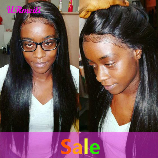 Human Hair Lace Front Wigs For Black Women Raw Brazilian Straight Lace Front Wig Perruques de cheveux humains 150% Density Lace Frontal Wig