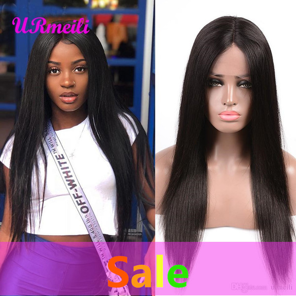 Lace Frontal Human Hair Wigs For Black Women Full End Brazilian Straight Remy Bob Wig Lace Frontal Wig With baby hair pre plucked