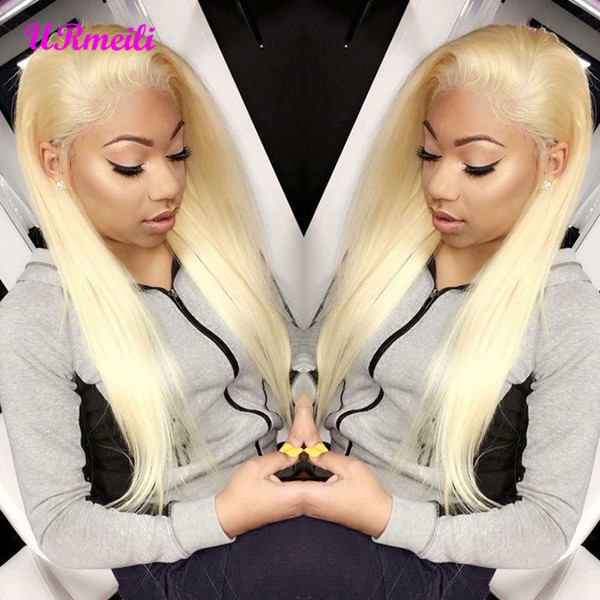 #613 Blonde 13*4 Lace Front Wig Pre Plucked with Baby Hair Remy Brazilian Straight Human Hair Full Lace Wigs 8-26 Inches 150% Density