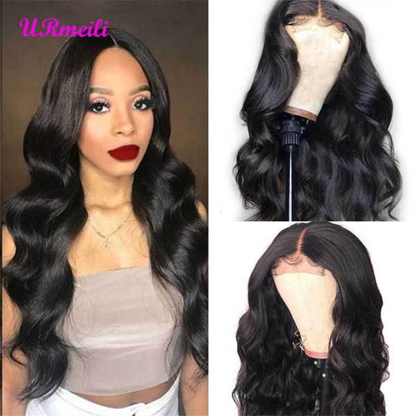 Indian Human Hair Lace Frontal Wigs For Black Women Raw Virgin Indian Hair Weave Body Wave Closure Wigs 150% Density Glueless Lace Wig