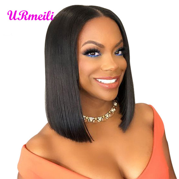 Lace Front Human Hair Wigs For Black Women Ombre Human Hair Wig Honey Blonde 27 Color Brazilian Straight Short Cut 13x4 Bob Wig