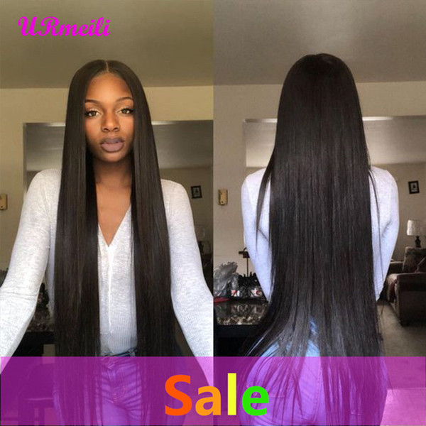 Straight Human Hair Lace Wigs perruque brazilian virgin remy hair Lace Front wigs for black women 150% Density Perruques de cheveux humains