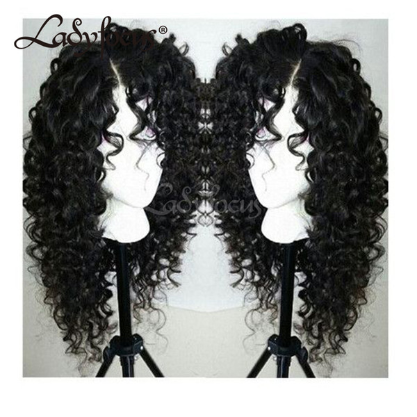 Glueless Full Lace Wigs For Black Women With Baby Hair Brazilian Deep Curly Human Hair Wigs Bleached Knots Lace Front Long Wigs