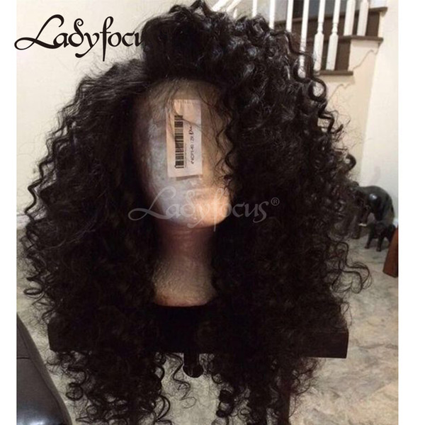 Glueless Full Lace Wigs For Black Women With Baby Hair Brazilian Curly Human Hair Wigs Bleached Knots Lace Front Long Wigs