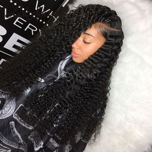 Deep Wave Full Lace Wigs For Black Women With Baby Hair Virgin Hair Wigs Bleached Knots Lace Front Long Wigs