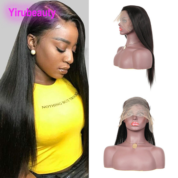 Brazilian Virgin Hair 13X6 Lace Front Wigs Straight 100% Human Hair 13 By 6 Lace Frontal Wig Natural Color Yirubeauty