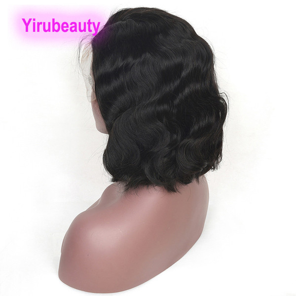 Malaysian Human Virgin Hair Body Wave Bob Wigs 13*4 Lace Front Bob Wig Natural Color Wavy Hair Products