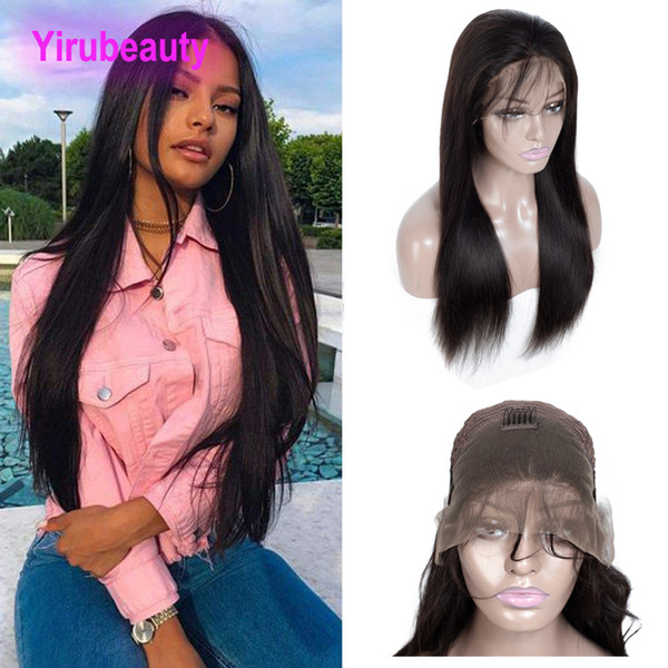 Indian Virgin Hair 13X4 Lace Front Wig Straight Human Hair Lace Front Wigs 10-32inch Straight Free Part 13 By 4 Lace Wig