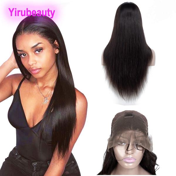 Peruvian Lace Front Wigs Silky Straight 13X4 Lace Frontal Wig 10-32inch Natural Color Straight Baby Hair Free Part