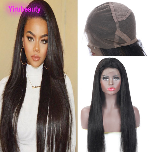 Brazilian Virgin Hair 180% Density Full Lace Wig Silky Straight Cheap 10-28inch Full Lace Wigs High 180 Density