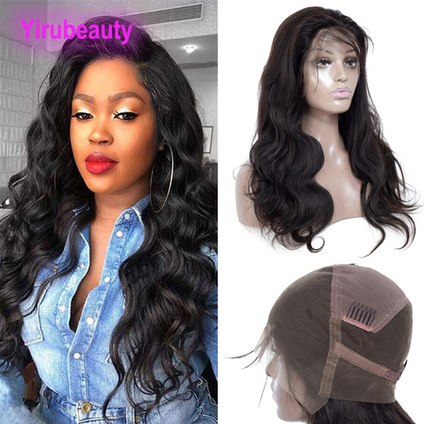 Brazilian Virgin Human Hair 180% Density Body Wave Full Lace Wigs 10-28inch Natural Color Full Lace Wig With Baby Hair Free Part