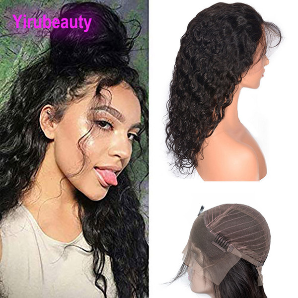 Brazilian Human Hair Lace Front Wig Water Wave 8-30inch Water Wave Pre Plucked Wet And Wavy Virgin Hair Wigs