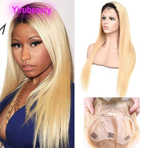 Malaysian Human Hair 13X4 Lace Front Wig 1B/613 Ombre Virgin Hair Lace Front Wig 1b 613 Straight Hair Products