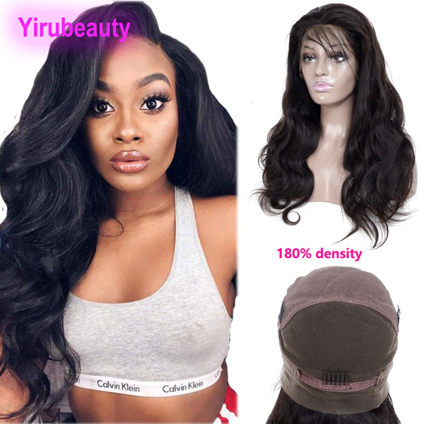 Peruvian Human Hair 180% Density Body Wave Full Lace Wigs 10-28inch Virgin Hair Full Lace Wig Wholesale Remy Hair Wigs