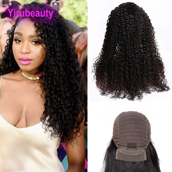 Peruvian 13X4 Lace Front Wigs Kinky Curly Natural Color Human Hair Lace Wigs 8-24inch Lace Front Kinky Curly Afro Virgin Hair